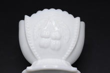 Load image into Gallery viewer, Vintage Milk Glass Paneled Grape Creamer and Sugar Bowl With Lid
