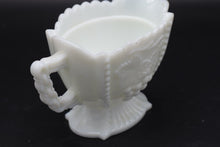 Load image into Gallery viewer, Vintage Milk Glass Paneled Grape Creamer and Sugar Bowl With Lid
