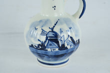 Load image into Gallery viewer, Mini Hand Painted Delft Style Creamer Pitcher Windmill Scene Holland 5 Inch
