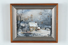 Load image into Gallery viewer, Miniature Winter Landscape – Signed Oil on Canvas by Coley (6&quot; x 5&quot;)
