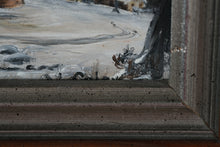 Load image into Gallery viewer, Miniature Winter Landscape – Signed Oil on Canvas by Coley (6&quot; x 5&quot;)
