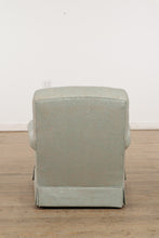 Load image into Gallery viewer, Floral Seafoam Armchair with Ottoman
