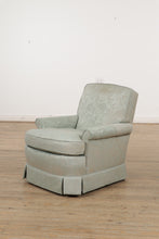 Load image into Gallery viewer, Floral Seafoam Armchair with Ottoman
