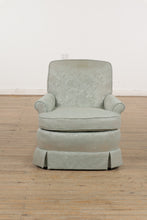 Load image into Gallery viewer, Floral Seafoam Armchair with Ottoman
