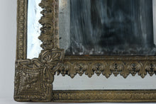 Load image into Gallery viewer, Vintage Mid Century Ornate Gold Metal Beveled Wall Mirror Gothic 15 x 13
