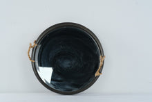 Load image into Gallery viewer, At Home Round Galvanized Metal Mirror Tray Rope Handles Farmhouse Decor
