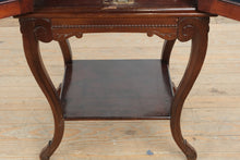Load image into Gallery viewer, Antique Mahogany Display Cabinet on Cabriole Legs with Mirrored Doors
