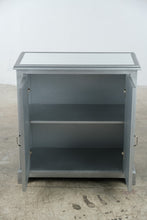 Load image into Gallery viewer, Silver Mirrored Two-Door Accent Cabinet with Shutter Doors
