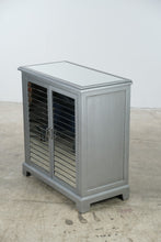 Load image into Gallery viewer, Silver Mirrored Two-Door Accent Cabinet with Shutter Doors
