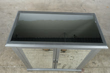 Load image into Gallery viewer, Silver Mirrored Two-Door Accent Cabinet with Shutter Doors
