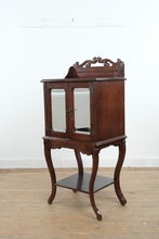Load image into Gallery viewer, Antique Mahogany Display Cabinet on Cabriole Legs with Mirrored Doors
