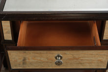 Load image into Gallery viewer, Pair of Pier 1 Mirrored Side Tables with Dark Wood Frame
