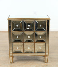 Load image into Gallery viewer, Glam Mirrored 9-Drawer Chest with Beveled Panels
