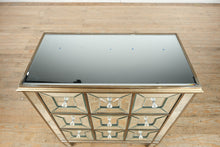Load image into Gallery viewer, Glam Mirrored 9-Drawer Chest with Beveled Panels
