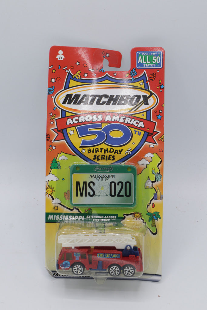 Matchbox Across America 50th Birthday Series – Mississippi Extending-Ladder Fire Truck (MS 020)