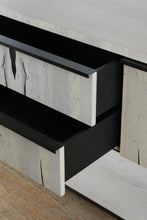 Load image into Gallery viewer, Modern Live Edge Cerused Wood Sideboard Credenza with Metal Base - Online Only

