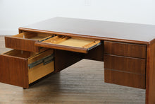 Load image into Gallery viewer, Modern Mode Executive Desk – Solid Wood, Mid-Century Design – 60&quot;
