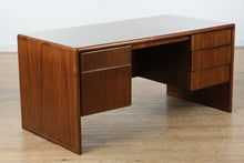 Load image into Gallery viewer, Modern Mode Executive Desk – Solid Wood, Mid-Century Design – 60&quot;

