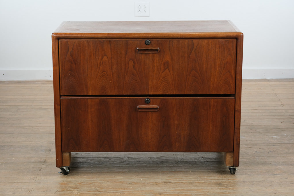 Mid-Century Modern Mode Inc. Solid Wood Double Drawer File Cabinet (Oakland, CA)