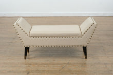 Load image into Gallery viewer, Modern Upholstered Storage Bench with Nailhead Trim
