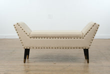 Load image into Gallery viewer, Modern Upholstered Storage Bench with Nailhead Trim
