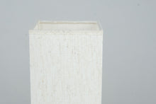Load image into Gallery viewer, Modern Rectangular Column Table Lamp Ivory Fabric Shade Black Base 14 Inch
