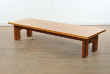 Load image into Gallery viewer, Modern Minimalist Solid Cherry Low Coffee Table with Curly Grain
