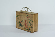 Load image into Gallery viewer, Tole Metal Magazine Holder Monkey &amp; Floral Chinoiserie 15” Mid Century
