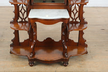 Load image into Gallery viewer, Monumental Eastlake Étagère with Marble Top &amp; Mirror – 84” Tall

