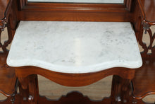 Load image into Gallery viewer, Monumental Eastlake Étagère with Marble Top &amp; Mirror – 84” Tall
