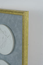 Load image into Gallery viewer, Framed “Morning and Night” Angel Rondels After Bertel Thorvaldsen White Relief Plaques 11” x 18.5”
