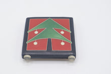 Load image into Gallery viewer, Motawi Tileworks Christmas Tree 4x4 Art Tile Red Green Ann Arbor Michigan Box
