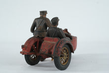 Load image into Gallery viewer, Antique Hubley Cast Iron Motorcycle Sidecar Toy Police Riders Original Paint
