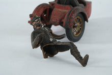 Load image into Gallery viewer, Antique Hubley Cast Iron Motorcycle Sidecar Toy Police Riders Original Paint
