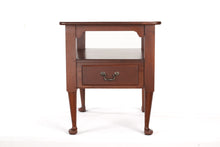 Load image into Gallery viewer, Ms. Cleo&#39;s Solid Cherry Side Table with Shelf and Lower Drawer
