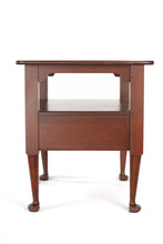 Load image into Gallery viewer, Ms. Cleo&#39;s Solid Cherry Side Table with Shelf and Lower Drawer
