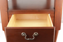 Load image into Gallery viewer, Ms. Cleo&#39;s Solid Cherry Side Table with Shelf and Lower Drawer
