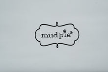 Load image into Gallery viewer, Mud Pie Vintage-Style Ceramic Serving Tray – Cake Server Illustration, Scalloped Edges (16" x 8")
