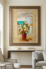 Load image into Gallery viewer, Murphy Signed Floral Still Life Mediterranean Coastal Wall Art Ornate Gold Frame
