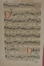 Load image into Gallery viewer, Antique Latin Gregorian Chant Sheet Music Framed Liturgical Page Religious Art
