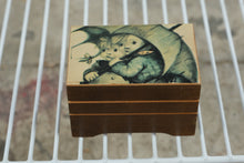 Load image into Gallery viewer, Vintage Hummel Stormy Weather Wooden Music Box Wind Up Trinket Jewelry Box
