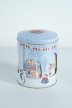 Load image into Gallery viewer, Pier 1 Imports Musical Christmas Tin – Village Scene Design, Lidded Holiday Décor
