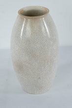 Load image into Gallery viewer, Vintage Crackle Glaze Ceramic Vase White Ivory Pottery Vase Number 585
