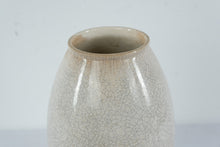 Load image into Gallery viewer, Vintage Crackle Glaze Ceramic Vase White Ivory Pottery Vase Number 585
