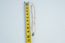 Load image into Gallery viewer, Nakamol Gold Tone Layered Necklace Green Stone Teardrop Pendant Beaded
