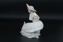 Load image into Gallery viewer, Nao by Lladro The Nightingales Song 1345 Porcelain Girl Bird Figurine Spain
