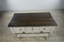 Load image into Gallery viewer, NapaStyle Possum Belly Kitchen Island with Zinc Bins and Dark Wood Top
