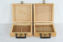 Load image into Gallery viewer, Napa Valley Box Company Wood Cassette Tape Storage Cases With Keys Set of 2
