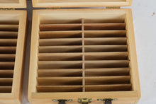 Load image into Gallery viewer, Napa Valley Box Company Wood Cassette Tape Storage Cases With Keys Set of 2
