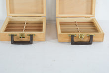 Load image into Gallery viewer, Napa Valley Box Company Wood Cassette Tape Storage Cases With Keys Set of 2
